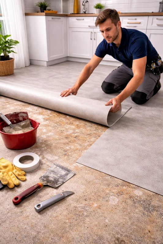 Linoleum Floor Installation in Brockton, MA
