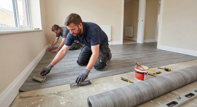 Sheet Linoleum Installation in Bellingham, MA